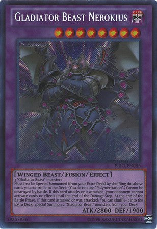 Gladiator Beast Nerokius - PRIO-EN086 - Secret Rare - Unlimited available at 401 Games Canada