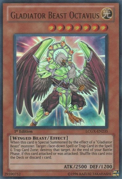 Gladiator Beast Octavius - LCGX-EN235 - Ultra Rare - 1st Edition available at 401 Games Canada