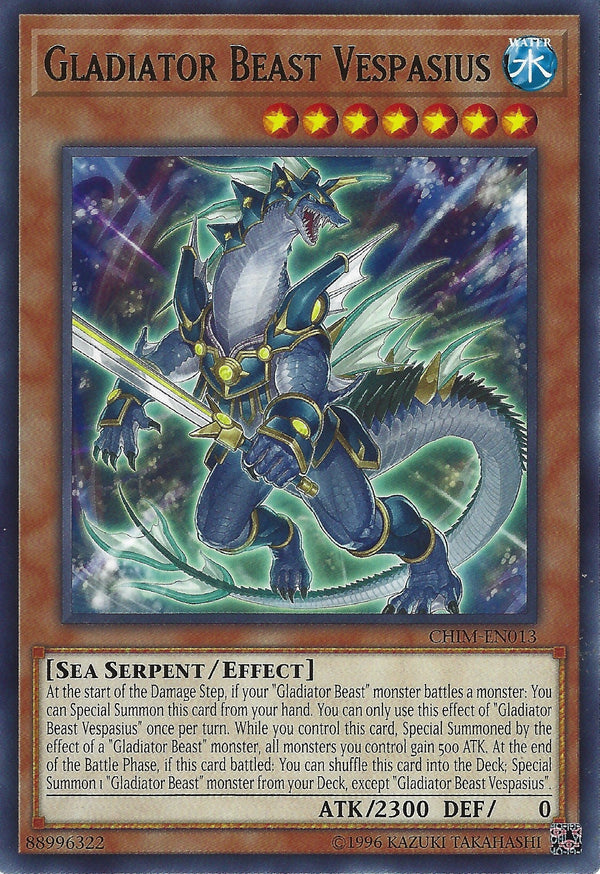 Gladiator Beast Vespasius - CHIM-EN013 - Rare - Unlimited available at 401 Games Canada