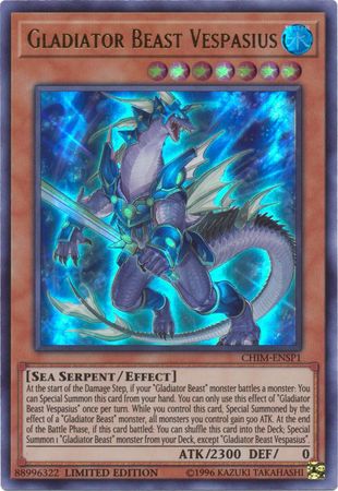 Gladiator Beast Vespasius - CHIM-ENSP1 - Ultra Rare - Limited Edition available at 401 Games Canada