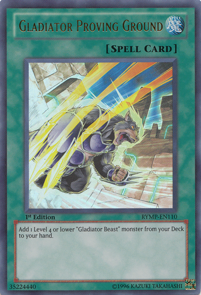 Gladiator Proving Ground - RYMP-EN110 - Ultra Rare - 1st Edition available at 401 Games Canada