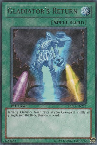 Gladiator's Return - LCGX-EN255 - Rare - 1st Edition available at 401 Games Canada