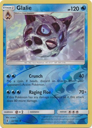 Glalie - 32/145 - Uncommon - Reverse Holo available at 401 Games Canada