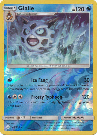 Glalie - 48/236 - Rare - Reverse Holo available at 401 Games Canada