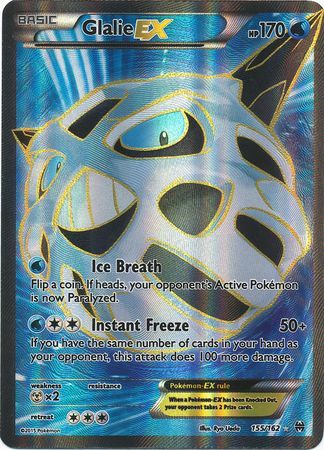 Glalie EX - 155/162 - Full Art Ultra Rare available at 401 Games Canada