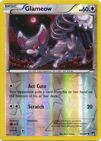 Glameow - 93/122 - Common - Reverse Holo available at 401 Games Canada