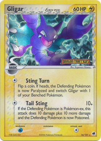 Gligar - 16/101 - Rare - Reverse Holo available at 401 Games Canada