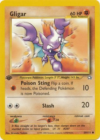 Gligar - 59/111 - Common - 1st Edition available at 401 Games Canada