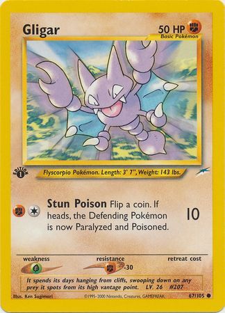 Gligar - 67/105 - Common - 1st Edition available at 401 Games Canada