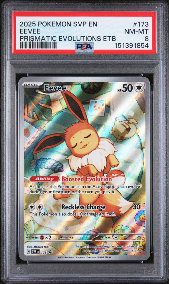 EEVEE (173) - POKEMON SVP EN-SV BLACK STAR PROMO - PRISMATIC EVOLUTIONS ETB - NM-MT 8