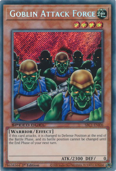 Goblin Attack Force (Secret Rare) - SBC1-ENI06 - Secret Rare - 1st Edition available at 401 Games Canada