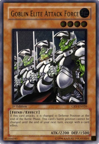 Goblin Elite Attack Force - CRV-EN020 - Ultimate Rare - 1st Edition available at 401 Games Canada