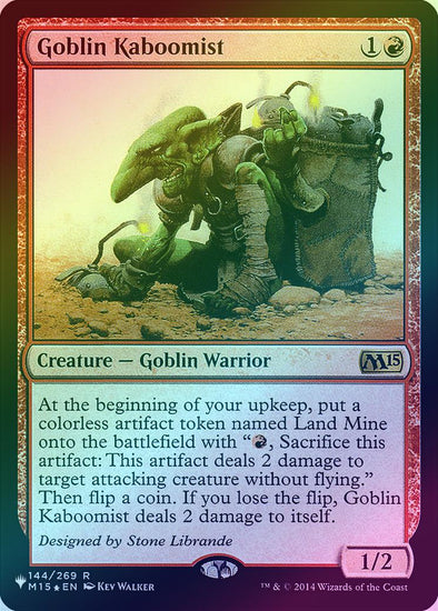 401 Games Canada - Goblin Kaboomist - M15 Reprint (Foil) (PLST) 401 Games Canada - Goblin Kaboomist - M15 Reprint (Foil) (PLST)