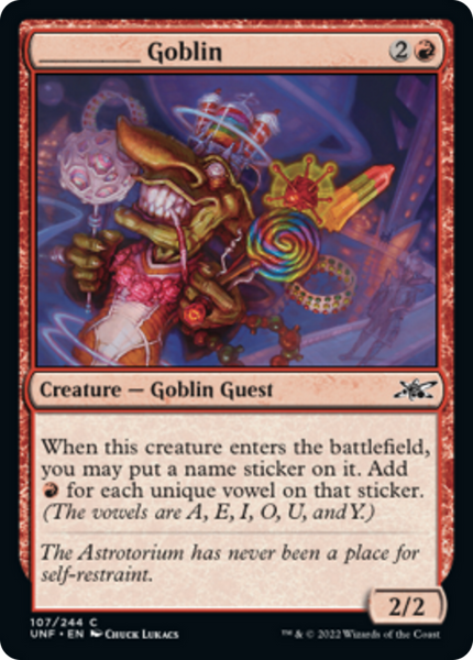 MTG　ギャラクシーfoil英語　4枚　________ Goblin　UNF 401 Games Canada - _____ Goblin (UNF)