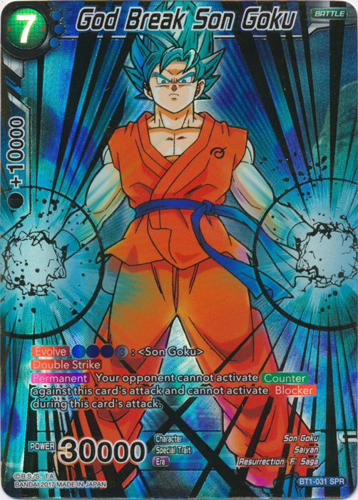 God Break Son Goku - BT1-031 - Special Rare (SPR) available at 401 Games Canada