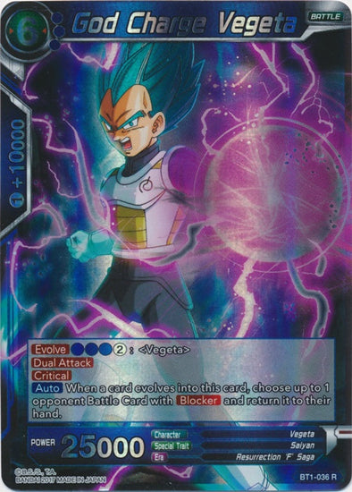 God Charge Vegeta - BT1-036 - Rare available at 401 Games Canada