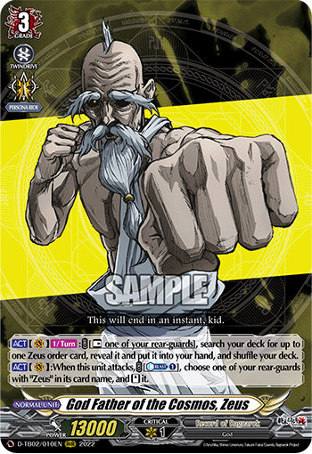 God Father of the Cosmos, Zeus - D-TB02/010 - Triple Rare available at 401 Games Canada