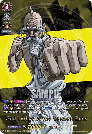 God Father of the Cosmos, Zeus - D-TB02/RGR10 - Ragnarok Rare available at 401 Games Canada