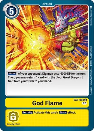 God Flame (Revision Pack) - EX3-068 - Common available at 401 Games Canada