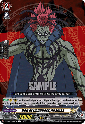 God of Conquest, Adamas - D-TB02/068 - Common available at 401 Games Canada