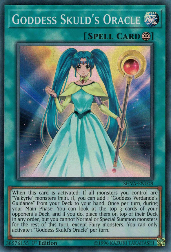 Goddess Skuld's Oracle - SHVA-EN008 - Super Rare - 1st Edition available at 401 Games Canada