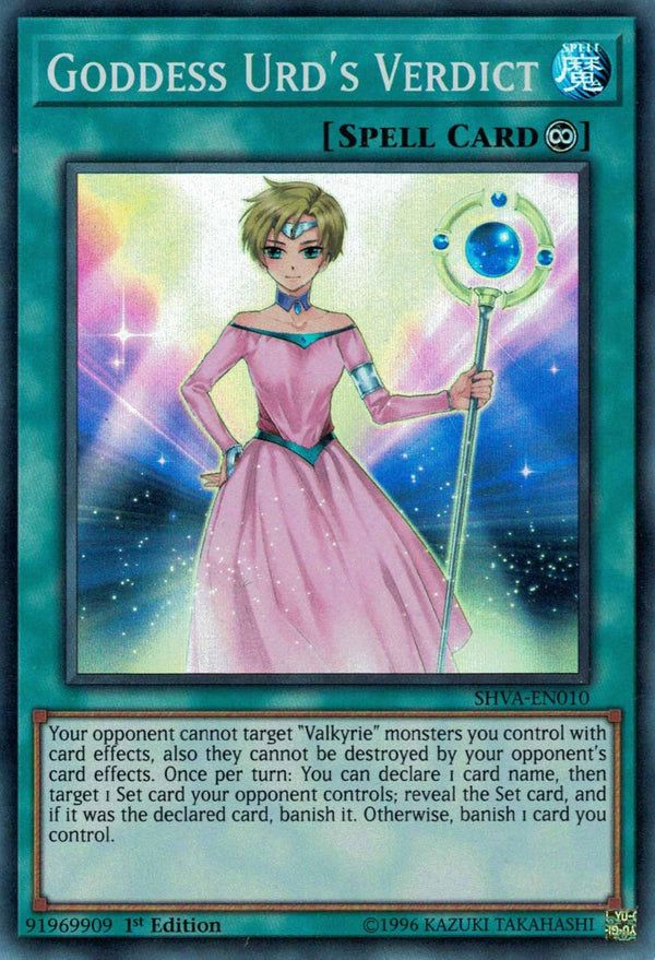 Goddess Urd's Verdict - SHVA-EN010 - Super Rare - 1st Edition available at 401 Games Canada
