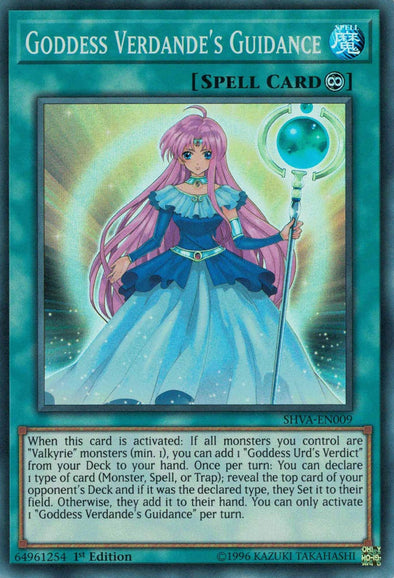 Goddess Verdande's Guidance - SHVA-EN009 - Super Rare - 1st Edition available at 401 Games Canada