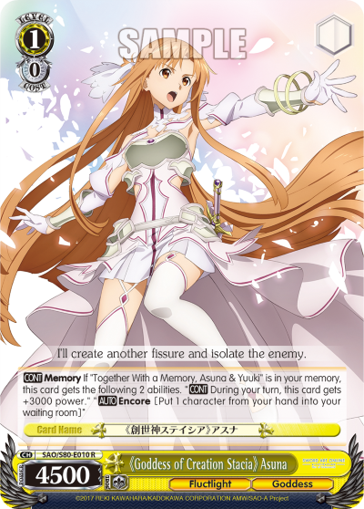 Goddess of Creation Stacia Asuna (R) available at 401 Games Canada