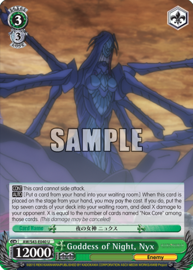 Goddess of Night, Nyx - AW/S43-E040 - Uncommon available at 401 Games Canada