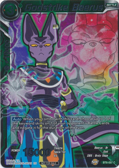 Godstrike Beerus - BT6-057 - Event Pack Promo available at 401 Games Canada