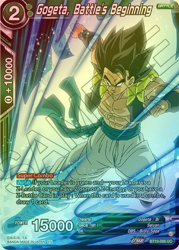 Gogeta, Battle's Beginning - BT19-086 - Uncommon (Foil) available at 401 Games Canada