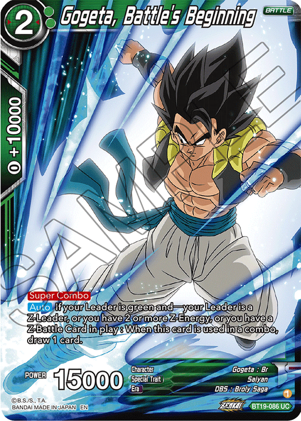 Gogeta, Battle's Beginning - BT19-086 - Uncommon available at 401 Games Canada