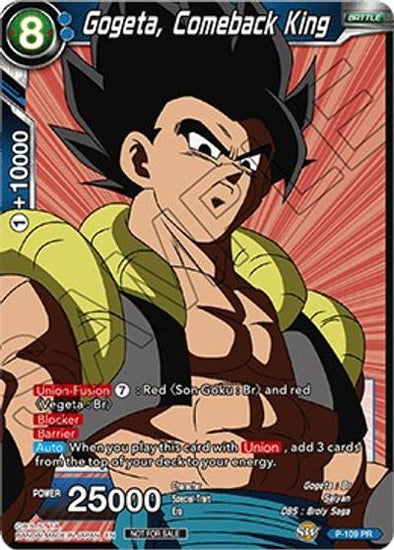 Gogeta, Comeback King - P-109 - Promo available at 401 Games Canada