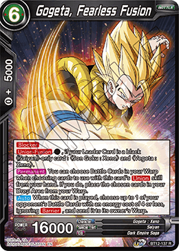 Gogeta, Fearless Fusion - BT12-137 - Rare available at 401 Games Canada