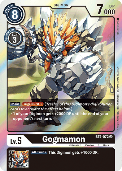 Gogmamon - BT4-072 - Super Rare available at 401 Games Canada