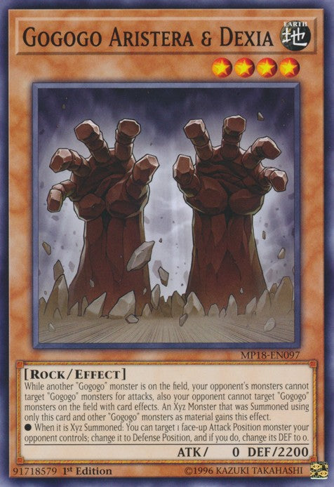 Gogogo Aristera & Dexia - MP18-EN097 - Common - 1st Edition available at 401 Games Canada