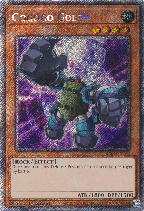 Gogogo Golem (Platinum Secret Rare) - RA04-EN152 - Platinum Secret Rare - 1st Edition