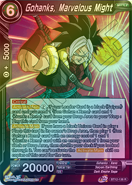 Gohanks, Marvelous Might - BT12-138 - Rare (FOIL) available at 401 Games Canada