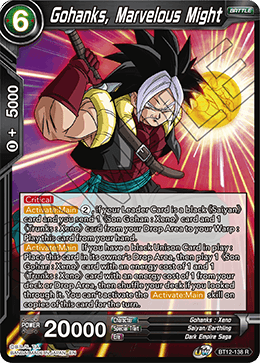 Gohanks, Marvelous Might - BT12-138 - Rare available at 401 Games Canada