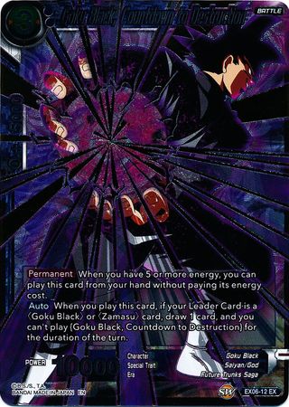 Goku Black, Countdown to Destruction - EX06-12 - Expansion Rare (Foil) available at 401 Games Canada