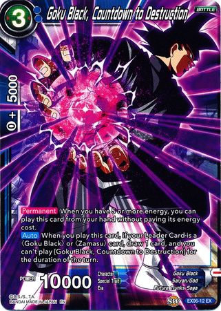 Goku Black, Countdown to Destruction - EX06-12 - Expansion Rare available at 401 Games Canada