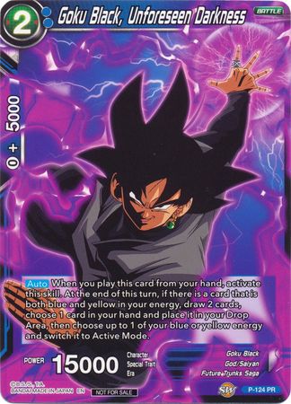 Goku Black, Unforeseen Darkness - P-124 - Promo available at 401 Games Canada