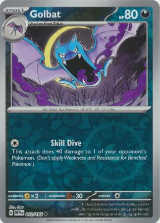 Golbat - 042/165 - Uncommon - Reverse Holo available at 401 Games Canada