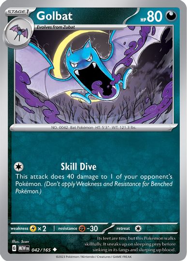 Golbat - 042/165 - Uncommon available at 401 Games Canada