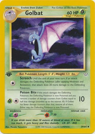 Golbat - 29/64 - Uncommon - 1st Edition available at 401 Games Canada