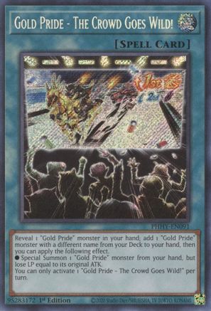Gold Pride - The Crowd Goes Wild! - PHHY-EN091 - Secret Rare - 1st Edition available at 401 Games Canada