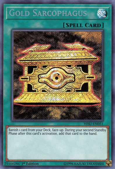 Gold Sarcophagus - HISU-EN051 - Secret Rare - 1st Edition available at 401 Games Canada