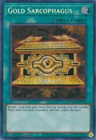 Gold Sarcophagus - MAMA-EN110 - Secret Pharaoh's Rare - 1st Edition available at 401 Games Canada