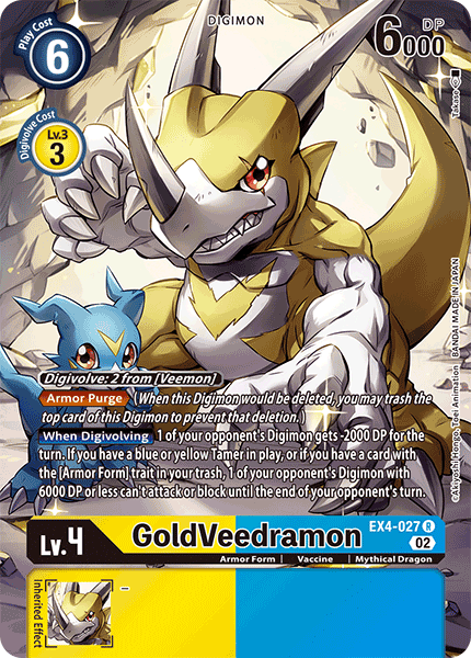 GoldVeedramon (Alternate Art) - EX4-027 - Rare available at 401 Games Canada