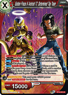 Golden Frieza & Android 17, Determined Tag Team - BT16-003 - Uncommon (Foil) available at 401 Games Canada